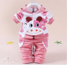 Load image into Gallery viewer, Newborn 0-2T Flowers Pattern Winter Girls Flannel Christmas Hoodies