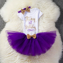 Load image into Gallery viewer, Baby Girls Clothes 1 Year 1st Birthday  Party Dresses Cotton
