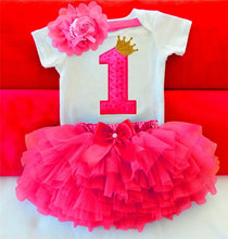 Load image into Gallery viewer, Baby Girls Clothes 1 Year 1st Birthday  Party Dresses Cotton