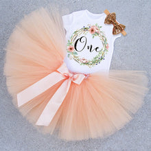 Load image into Gallery viewer, Baby Girls Clothes 1 Year 1st Birthday  Party Dresses Cotton