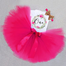 Load image into Gallery viewer, Baby Girls Clothes 1 Year 1st Birthday  Party Dresses Cotton