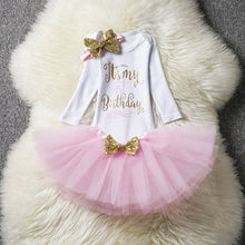 Load image into Gallery viewer, Baby Girls Clothes 1 Year 1st Birthday  Party Dresses Cotton