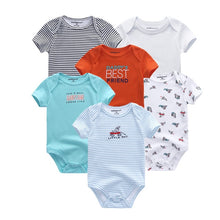 Load image into Gallery viewer, 6 PCS/lot newborn   clothes O-neck 0-12M baby Jumpsuit 100% Cotton