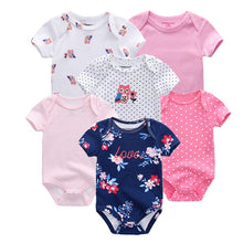 Load image into Gallery viewer, 6 PCS/lot newborn   clothes O-neck 0-12M baby Jumpsuit 100% Cotton