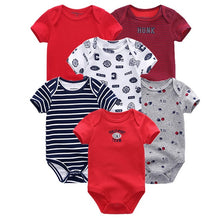 Load image into Gallery viewer, 6 PCS/lot newborn   clothes O-neck 0-12M baby Jumpsuit 100% Cotton