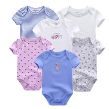 Load image into Gallery viewer, 6 PCS/lot newborn   clothes O-neck 0-12M baby Jumpsuit 100% Cotton