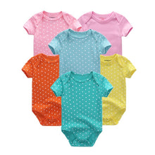 Load image into Gallery viewer, 6 PCS/lot newborn   clothes O-neck 0-12M baby Jumpsuit 100% Cotton