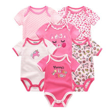 Load image into Gallery viewer, 6 PCS/lot newborn   clothes O-neck 0-12M baby Jumpsuit 100% Cotton