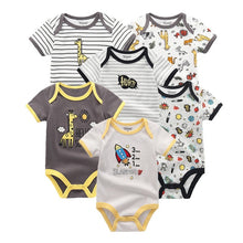 Load image into Gallery viewer, 6 PCS/lot newborn   clothes O-neck 0-12M baby Jumpsuit 100% Cotton