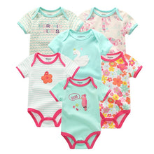 Load image into Gallery viewer, 6 PCS/lot newborn   clothes O-neck 0-12M baby Jumpsuit 100% Cotton