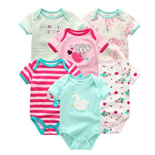 Load image into Gallery viewer, 6 PCS/lot newborn   clothes O-neck 0-12M baby Jumpsuit 100% Cotton