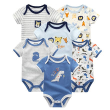 Load image into Gallery viewer, 6 PCS/lot newborn   clothes O-neck 0-12M baby Jumpsuit 100% Cotton