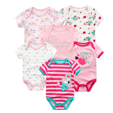 Load image into Gallery viewer, 6 PCS/lot newborn   clothes O-neck 0-12M baby Jumpsuit 100% Cotton