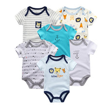 Load image into Gallery viewer, 6 PCS/lot newborn   clothes O-neck 0-12M baby Jumpsuit 100% Cotton