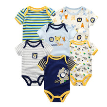 Load image into Gallery viewer, 6 PCS/lot newborn   clothes O-neck 0-12M baby Jumpsuit 100% Cotton