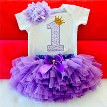 Load image into Gallery viewer, Baby Girl 1 year birthday Tutu Dress