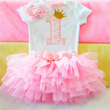 Load image into Gallery viewer, Baby Girl 1 year birthday Tutu Dress