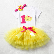 Load image into Gallery viewer, Baby Girl 1 year birthday Tutu Dress