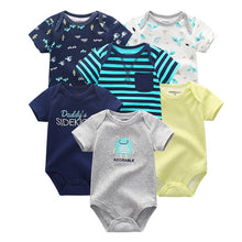 Load image into Gallery viewer, 6 PCS/lot newborn   clothes O-neck 0-12M baby Jumpsuit 100% Cotton