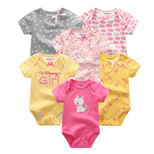 Load image into Gallery viewer, 6 PCS/lot newborn   clothes O-neck 0-12M baby Jumpsuit 100% Cotton