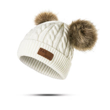 Load image into Gallery viewer, REAKIDS Beanies Baby Hat Pompon Winter Children Hat Knitted Cute Cap