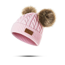Load image into Gallery viewer, REAKIDS Beanies Baby Hat Pompon Winter Children Hat Knitted Cute Cap