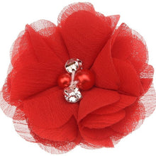 Load image into Gallery viewer, 18PCS Pearl Rhinestone Chiffon flowers  Hair Accessories