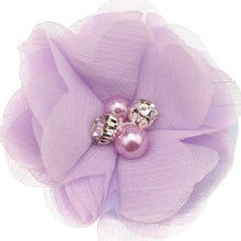 Load image into Gallery viewer, 18PCS Pearl Rhinestone Chiffon flowers  Hair Accessories