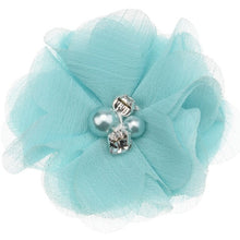Load image into Gallery viewer, 18PCS Pearl Rhinestone Chiffon flowers  Hair Accessories
