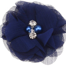 Load image into Gallery viewer, 18PCS Pearl Rhinestone Chiffon flowers  Hair Accessories