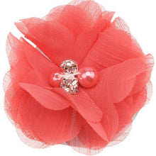 Load image into Gallery viewer, 18PCS Pearl Rhinestone Chiffon flowers  Hair Accessories