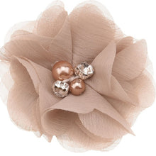Load image into Gallery viewer, 18PCS Pearl Rhinestone Chiffon flowers  Hair Accessories