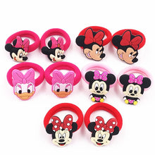 Load image into Gallery viewer, 10PCS Nylon Mickey Minnie Daisy Elastic Hair Rubber Band