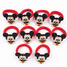 Load image into Gallery viewer, 10PCS Nylon Mickey Minnie Daisy Elastic Hair Rubber Band