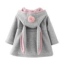 Load image into Gallery viewer, Winter Spring Baby Girls Long Sleeve Coat Jacket Rabbit Ear Hoodie Casual Outerwear