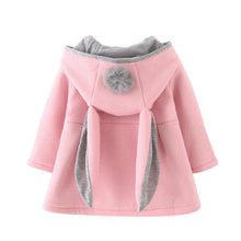 Load image into Gallery viewer, Winter Spring Baby Girls Long Sleeve Coat Jacket Rabbit Ear Hoodie Casual Outerwear