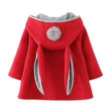 Load image into Gallery viewer, Winter Spring Baby Girls Long Sleeve Coat Jacket Rabbit Ear Hoodie Casual Outerwear