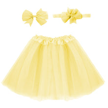 Load image into Gallery viewer, Baby Girl Tulle Tutu Skirt and Headband Hair Clip Sets