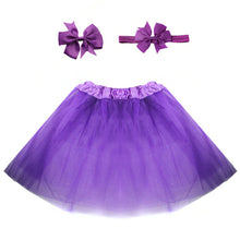 Load image into Gallery viewer, Baby Girl Tulle Tutu Skirt and Headband Hair Clip Sets