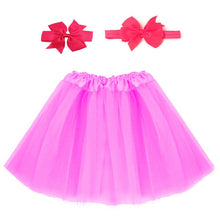 Load image into Gallery viewer, Baby Girl Tulle Tutu Skirt and Headband Hair Clip Sets