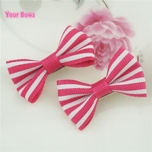 Load image into Gallery viewer, 100 Pcs/lot Mini Pringting Ribbon Bow Pet Bowknot Craft ONLY BOW NO CLIPS