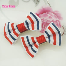 Load image into Gallery viewer, 100 Pcs/lot Mini Pringting Ribbon Bow Pet Bowknot Craft ONLY BOW NO CLIPS