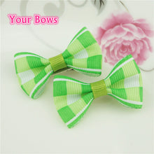 Load image into Gallery viewer, 100 Pcs/lot Mini Pringting Ribbon Bow Pet Bowknot Craft ONLY BOW NO CLIPS