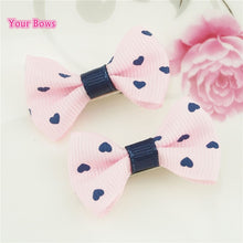 Load image into Gallery viewer, 100 Pcs/lot Mini Pringting Ribbon Bow Pet Bowknot Craft ONLY BOW NO CLIPS