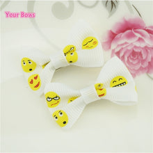 Load image into Gallery viewer, 100 Pcs/lot Mini Pringting Ribbon Bow Pet Bowknot Craft ONLY BOW NO CLIPS