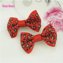 Load image into Gallery viewer, 100 Pcs/lot Mini Pringting Ribbon Bow Pet Bowknot Craft ONLY BOW NO CLIPS