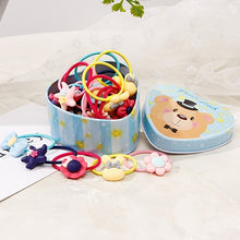 Load image into Gallery viewer, 20pcs/Lot New Gift Box Packed Girls Cute Cartoon Elastic Hair Bands