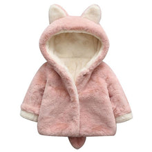 Load image into Gallery viewer, Winter Spring Baby Girls Long Sleeve Coat Jacket Rabbit Ear Hoodie Casual Outerwear