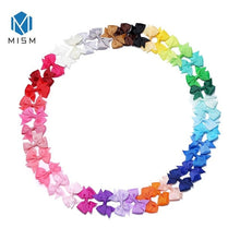 Load image into Gallery viewer, 2.5inch 40PCS/Set Ribbon Bow Hair Ties Kids Hair Clips