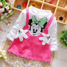 Load image into Gallery viewer, New Summer Cotton Baby Girls Cartoon Long Sleeves Dress